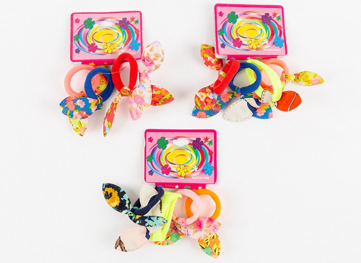 بسته چهار عددی کش مو طرح دار