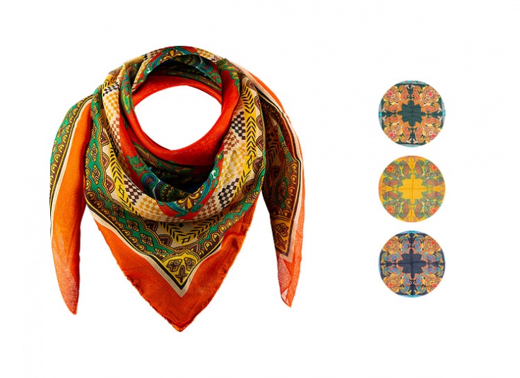 روسری سنتی حاشیه ساده