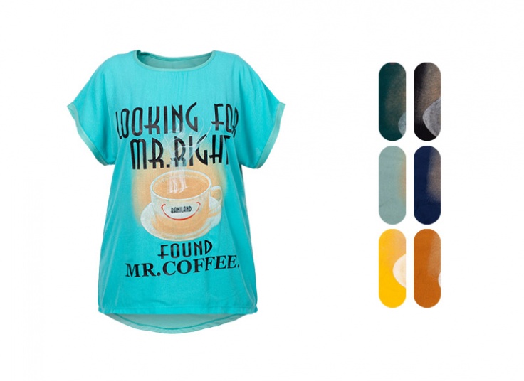 تاپ جلو نخی طرح فنجان و قهوه کد14325