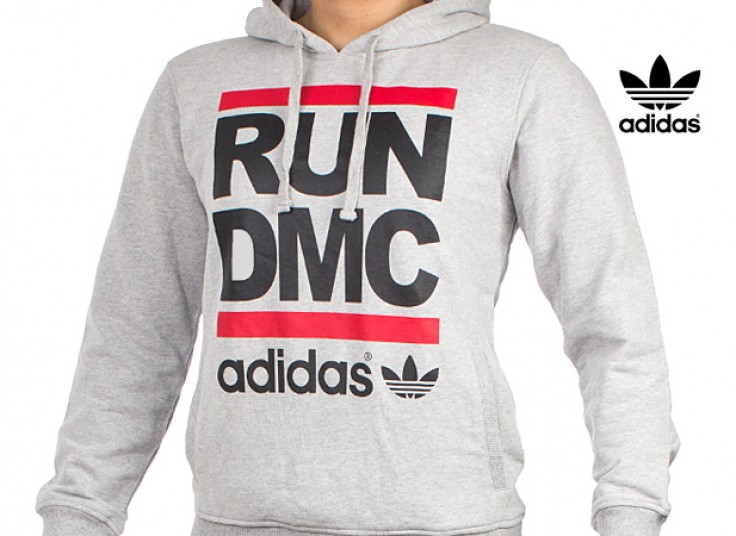 ست سویشرت کلاه دار و شلوار Adidas مدل RUN DMC