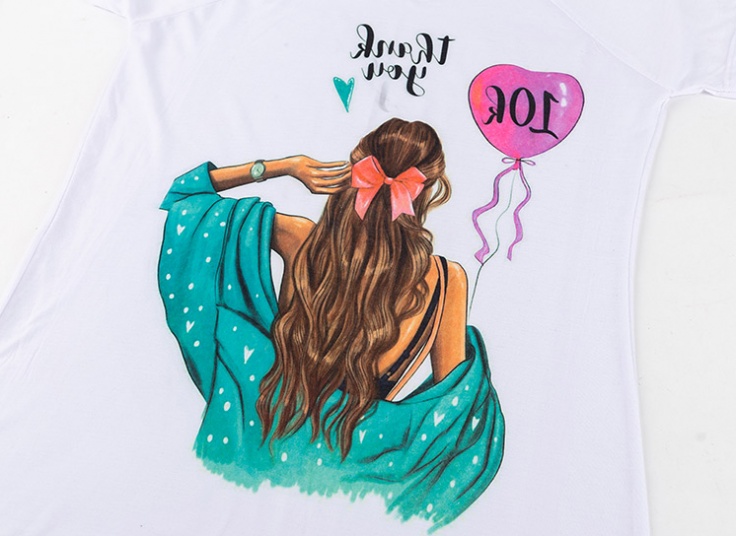 تیشرت طرح فانتزی زنانه