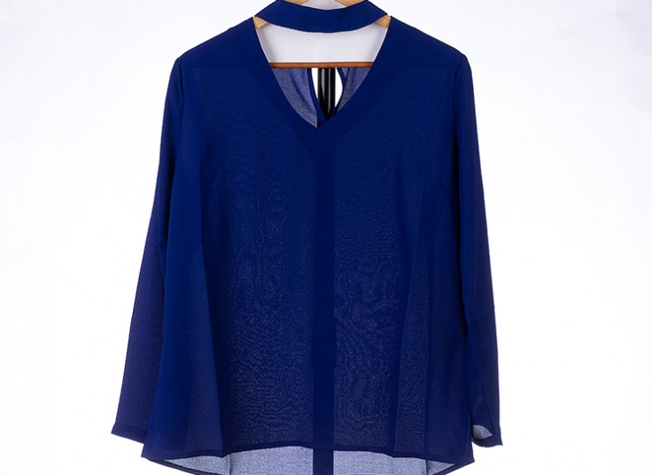 بلوز حریر قواره دار زنانه V neck