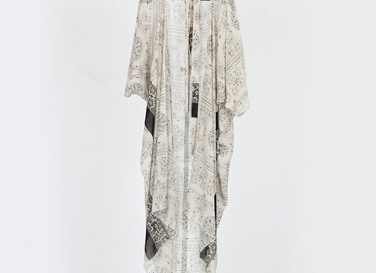 مانتو حریر جلو باز