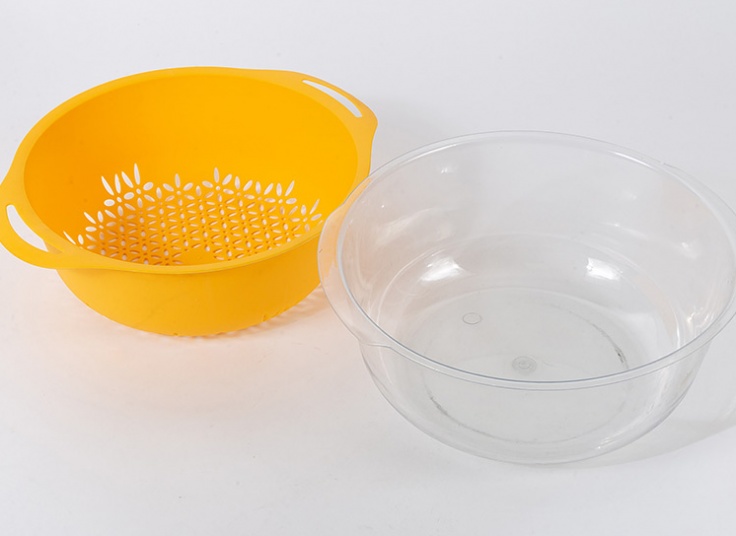 آبکش و لگن کریستالی گلدار