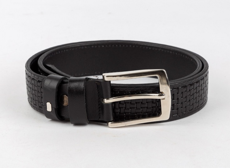 کمربند چرمی طرح حصیری مردانه
