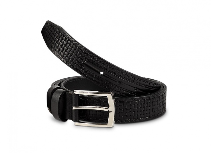 کمربند چرمی طرح حصیری مردانه