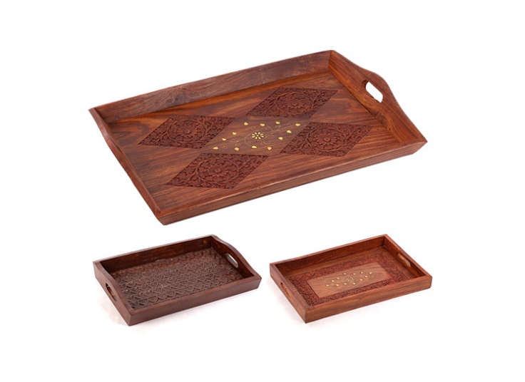 سینی پذیرایی چوبی