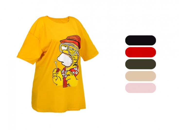 تیشرت لانگ طرح Simpson