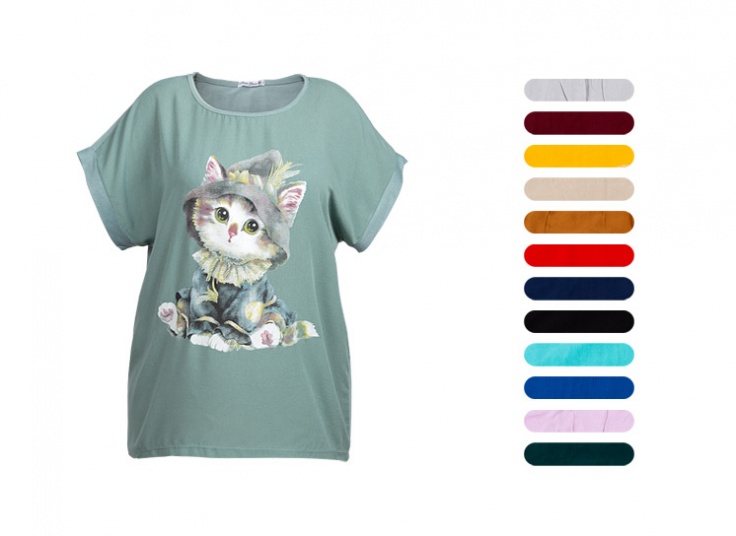 تاپ جلو نخی طرح گربه کد15825