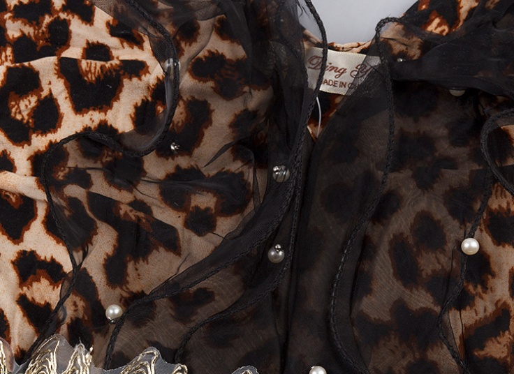 پیراهن کوتاه پلنگی زنانه Ding Yu