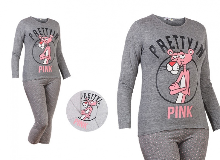 ست بلوز و برمودا پلنگ صورتی