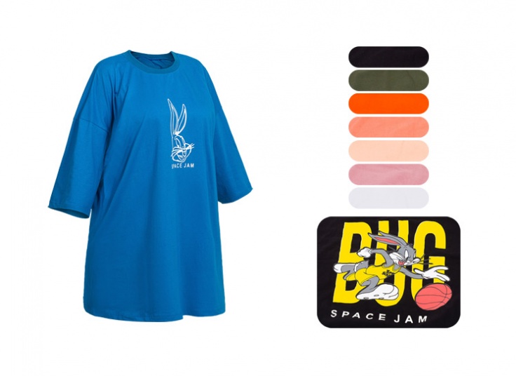 تیشرت لانگ طرح Bugs Bunny