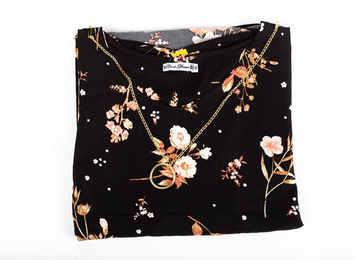 تونیک نخی گلدار