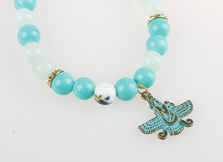 دستبند سنگی آویز دار