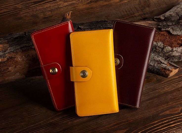 کیف پول و موبایل چرم طبیعی