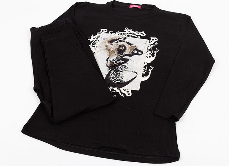 تیشرت شلوارک زنانه طرح دار