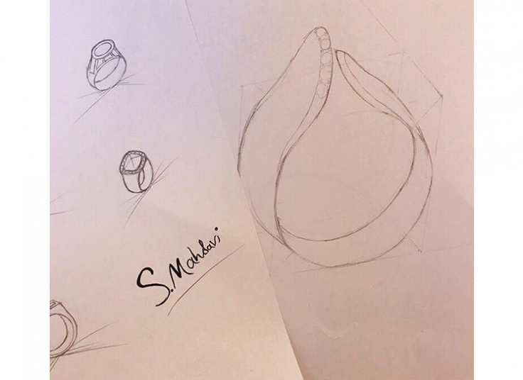 آموزش طراحی دستی طلا و جواهر مجتمع نگین آفاق ایرانیان