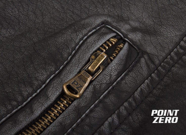 کاپشن چرم مردانه POINT ZERO