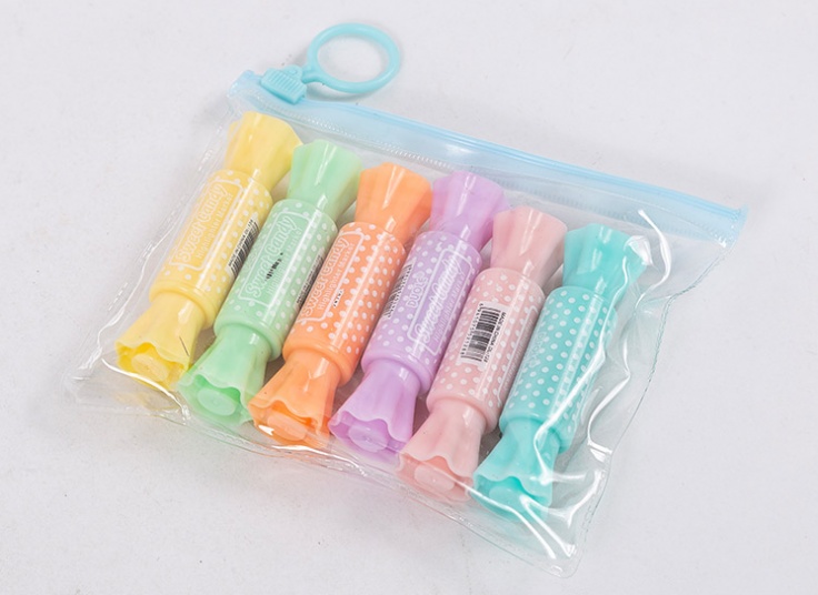 بسته 6 عددی هایلایتر فانتزی طرح شکلات