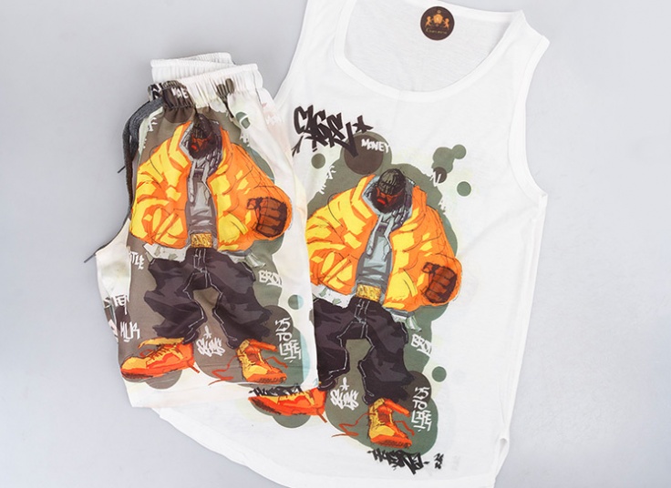 ست رکابی و شلوارک مردانه kian ersi