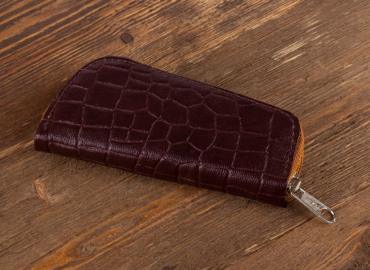 جا کلیدی چرمی زیپ دار