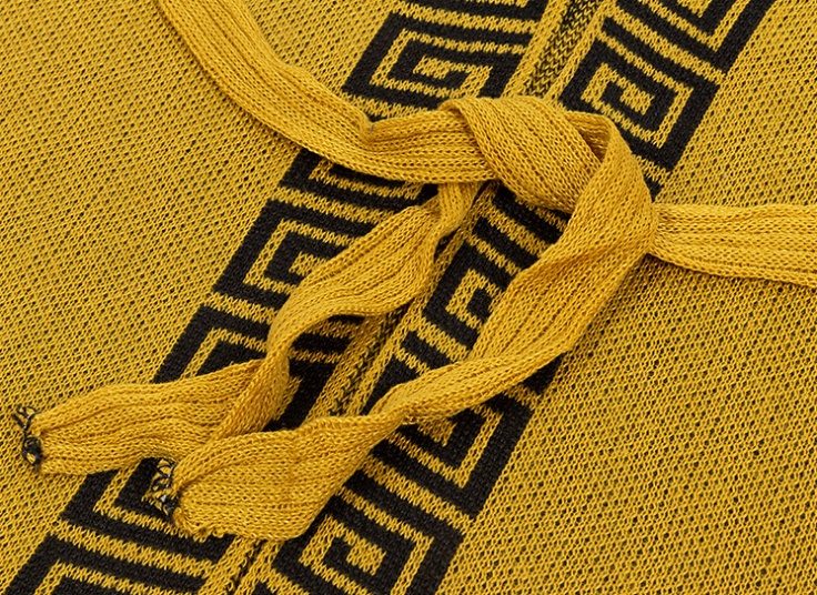 مانتو بافت جلو باز طرح دار