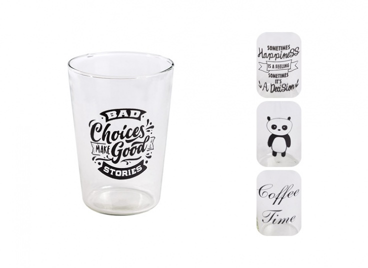 لیوان شیشه‌ای موکا Emin