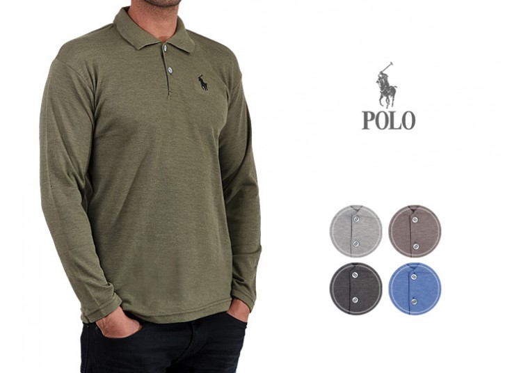 پولوشرت آستین بلند مردانه POLO
