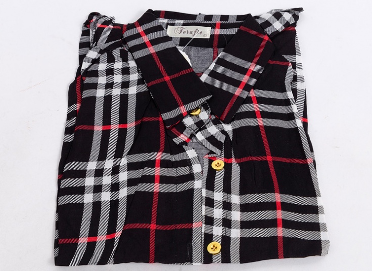 شومیز گره‌ای چهارخانه