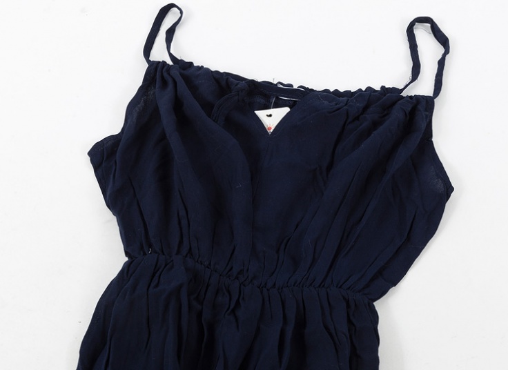 پیراهن ساحلی نخی بنددار