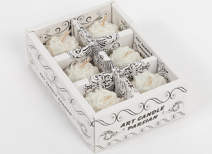 شمع گل رز 6 عددی