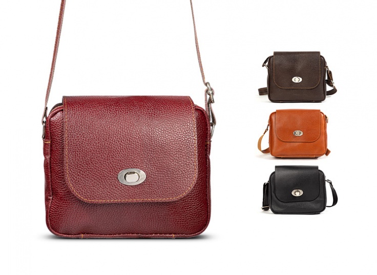 کیف دوشی زنانه چرم طبیعی