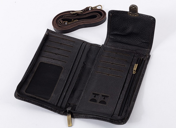 کیف دوشی و گردنی چرم طبیعی