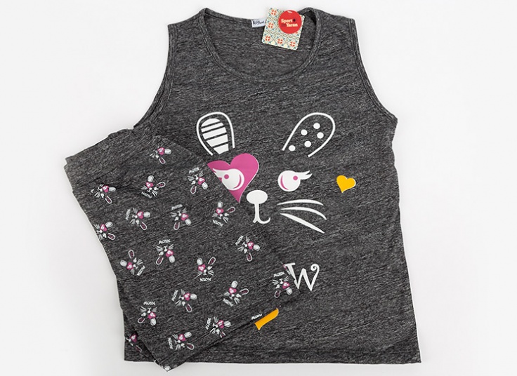 تاپ و شلوارک طرح گربه