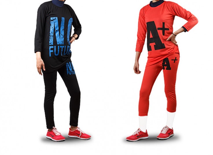 ست تیشرت و شلوار زنانه NO FUTURE