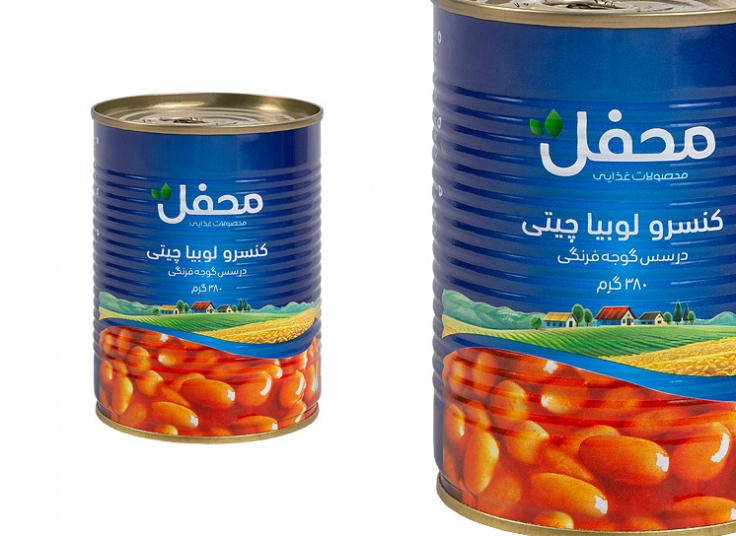 کنسرو لوبیا چیتی محفل