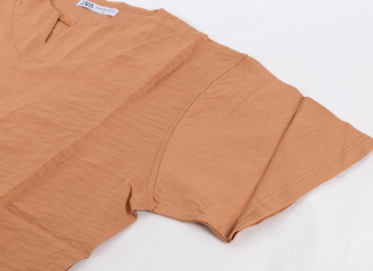 تیشرت یقه براش طرح ZARA