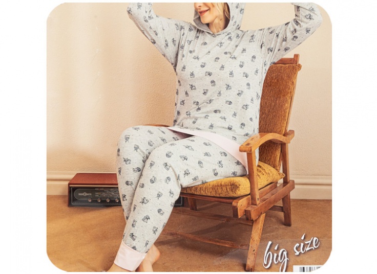 ست راحتی زنانه کلاهدار Sexen