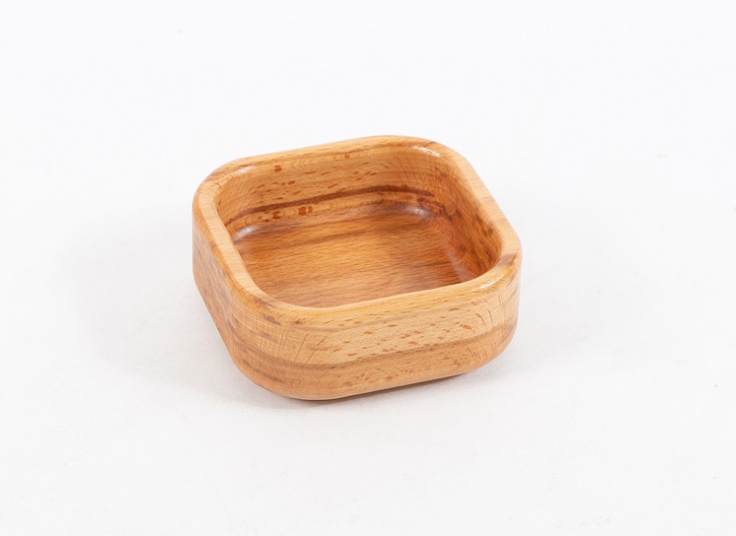 پیاله چوبی گرد کوچک