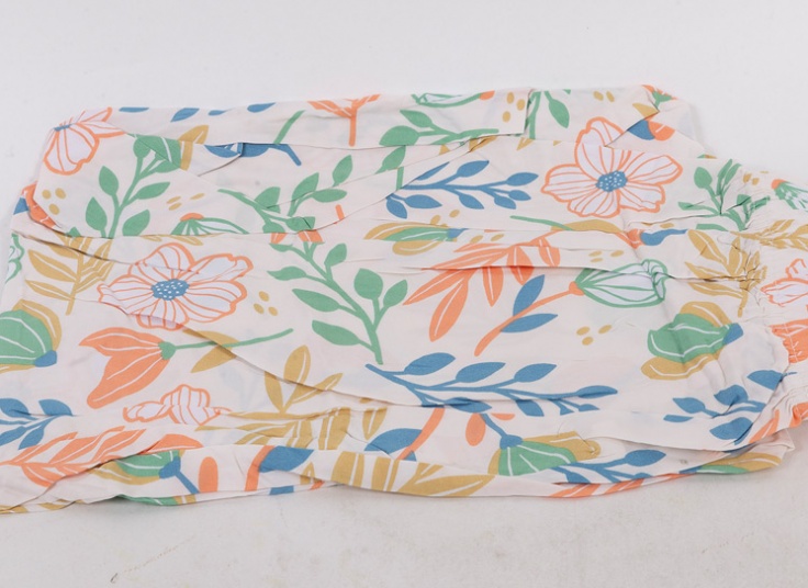 شلوار نخی گلدار PR