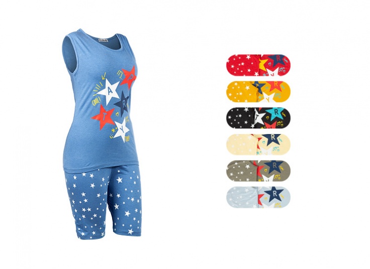 تاپ شلوارک چاپ ستاره