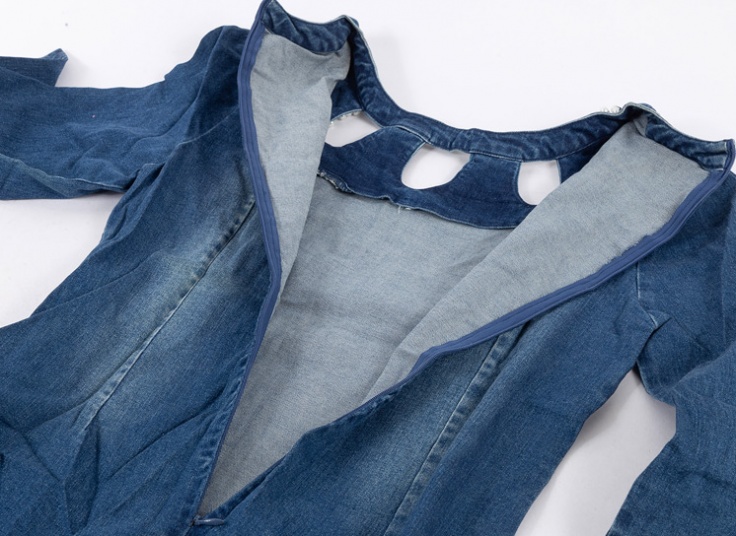 پیراهن جین یقه مروارید SUGO