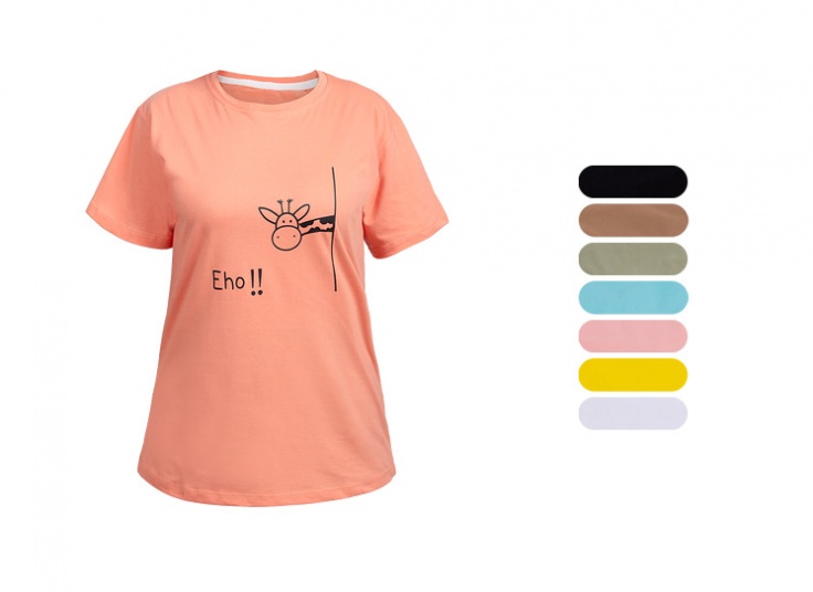 تیشرت زنانه طرح زرافه