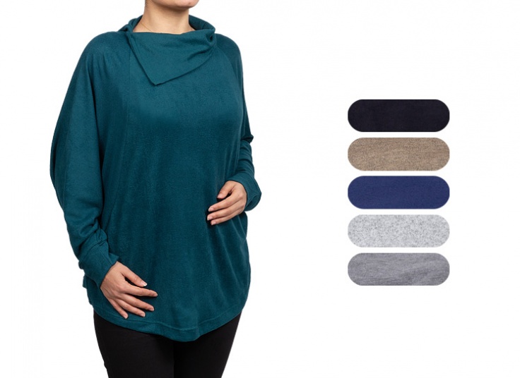 بلوز زنانه بافت آستین‌ کیمونو‌