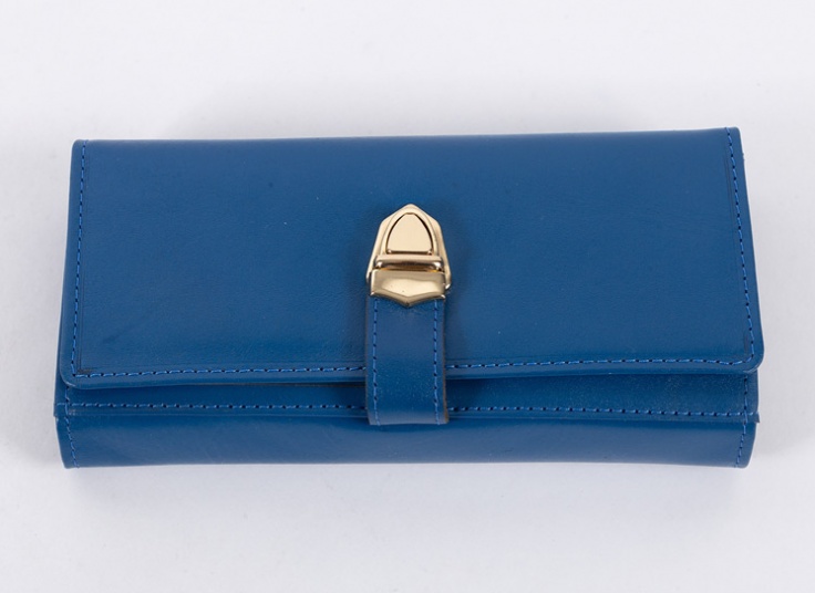 کیف پول زنانه چرم قفل ناخنی