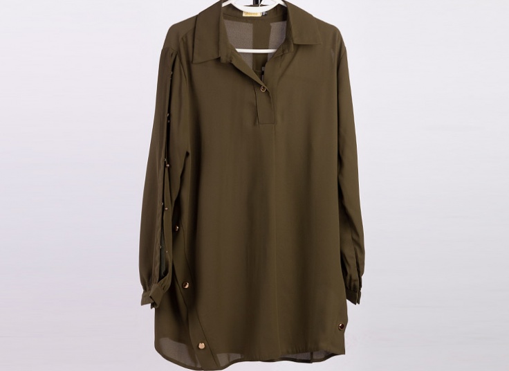 شومیز بلند کرپ حریر زنانه