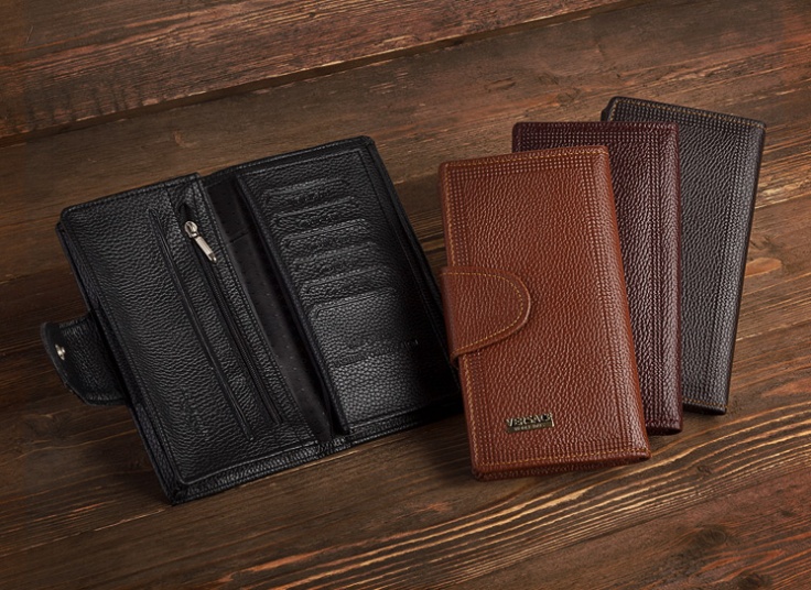 کیف پول پالتویی طرح Versace