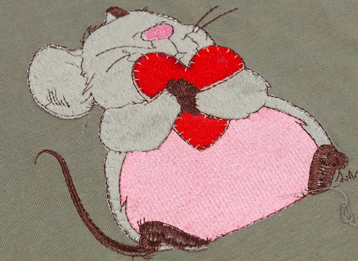 تیشرت زنانه تکه دوزی Mouse