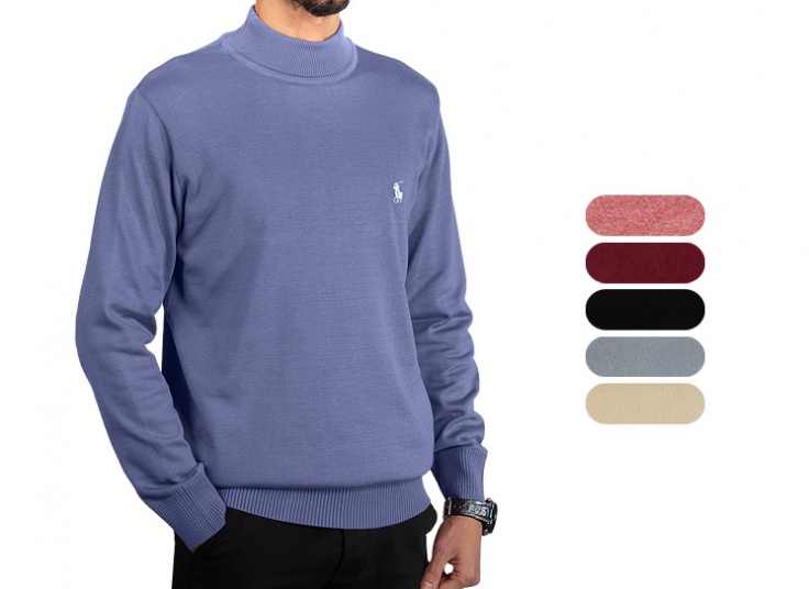 پلیور یقه گرد مردانه طرح POLO