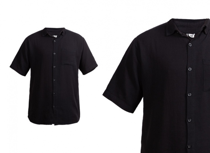 پیراهن مشکی لینن مردانه ZARA